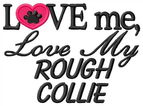 Rough Collie Machine Embroidery Design