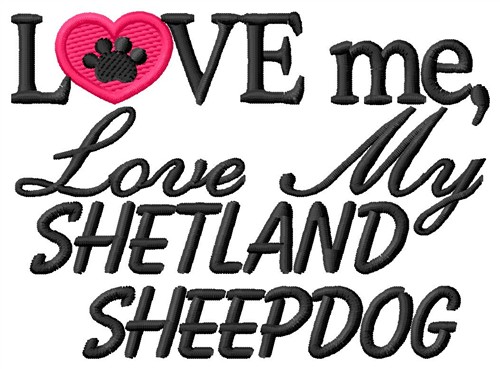 Shetland Sheepdog Machine Embroidery Design