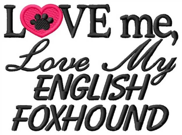 Picture of English Foxhound Machine Embroidery Design