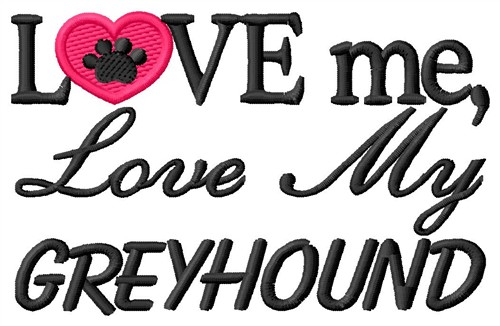 Greyhound Machine Embroidery Design
