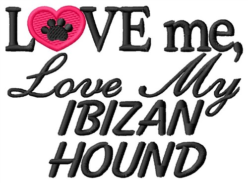 Ibizan Hound Machine Embroidery Design