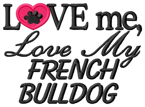 French Bulldog Machine Embroidery Design