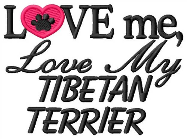 Picture of Tibetan Terrier Machine Embroidery Design
