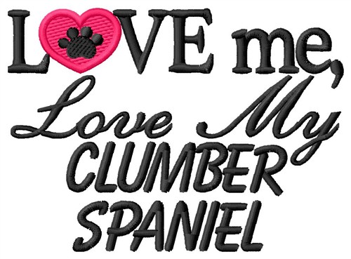 Clumber Spaniel Machine Embroidery Design