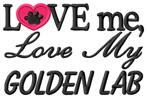 Golden Lab Machine Embroidery Design