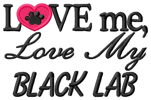 Black Lab Machine Embroidery Design