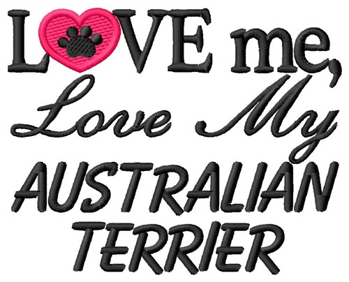 Australian Terrier Machine Embroidery Design