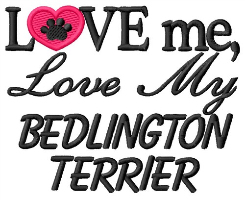 Bedlington Terrier Machine Embroidery Design