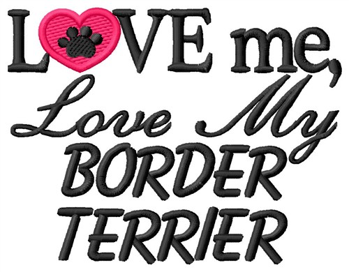 Border Terrier Machine Embroidery Design