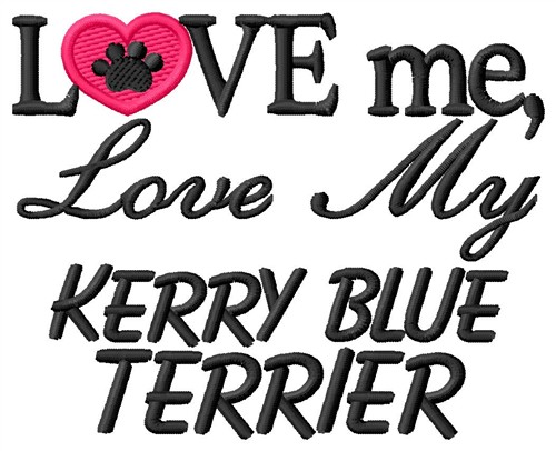 Kerry Blue Terrier Machine Embroidery Design