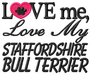 Picture of Staffordshire Bull Terrier Machine Embroidery Design