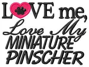 Picture of Miniature Pinscher Machine Embroidery Design