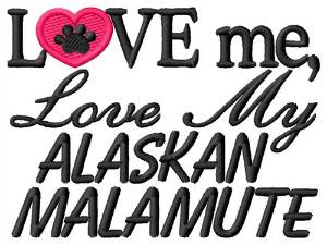 Picture of Alaskan Malamute Machine Embroidery Design