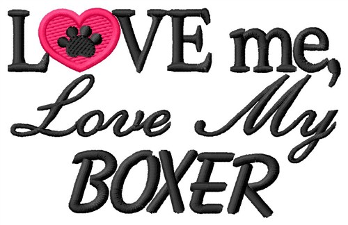 Boxer Machine Embroidery Design