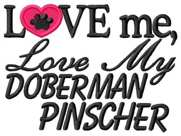 Picture of Doberman Pinscher Machine Embroidery Design