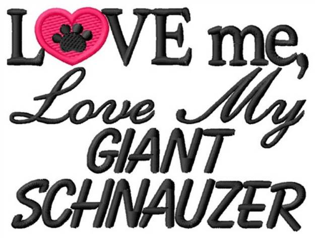 Picture of Giant Schnauzer Machine Embroidery Design
