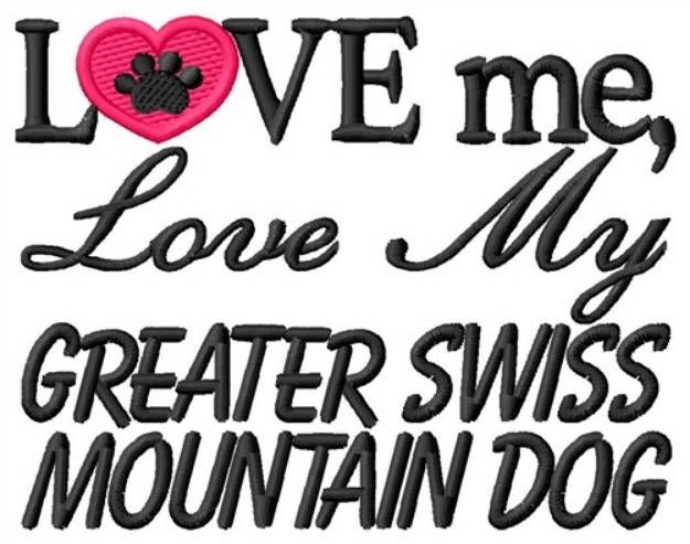 Picture of Greater Swiss Mountain Dog Machine Embroidery Design