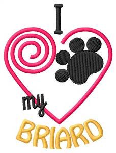 Picture of Briard Machine Embroidery Design