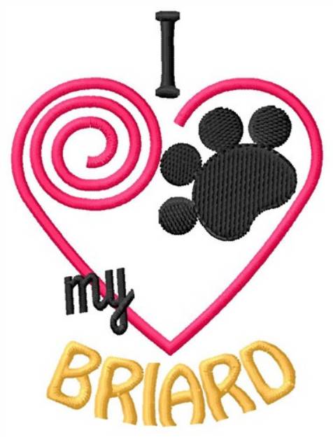 Picture of Briard Machine Embroidery Design