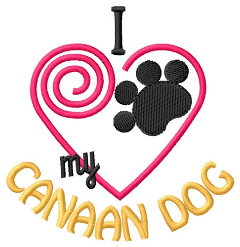 Canaan Dog Machine Embroidery Design