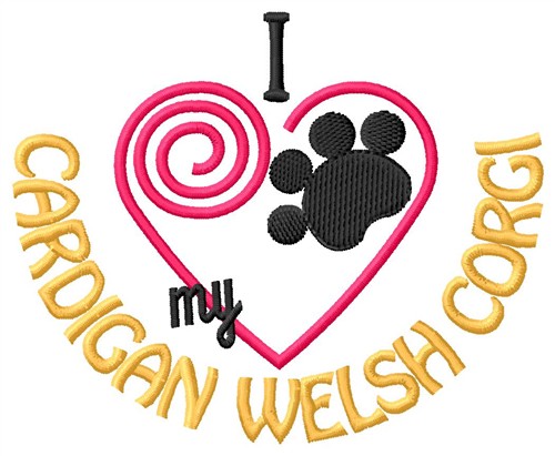 Cardigan Welsh Corgi Machine Embroidery Design