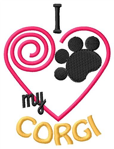 Corgi Machine Embroidery Design