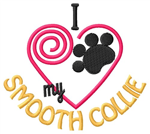 Smooth Collie Machine Embroidery Design