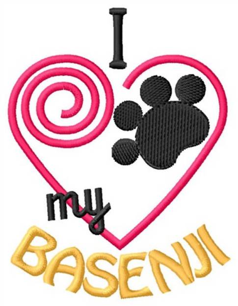 Picture of Basenji Machine Embroidery Design