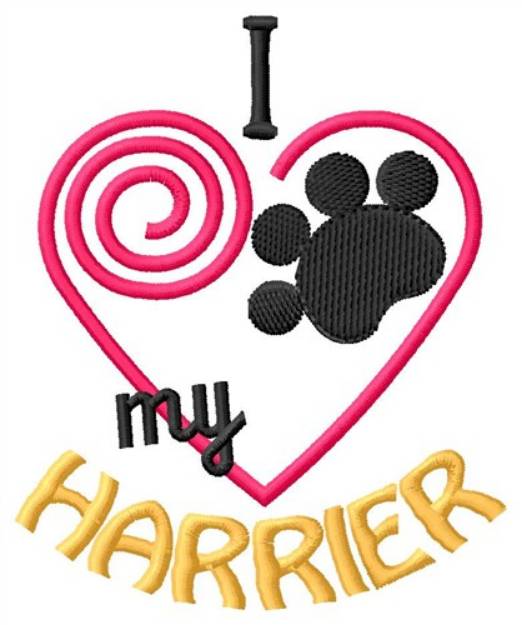 Picture of Harrier Machine Embroidery Design