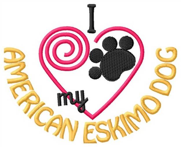 Picture of American Eskimo Dog Machine Embroidery Design