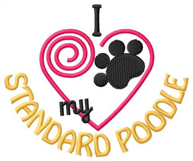 Picture of Standard Poodle Machine Embroidery Design
