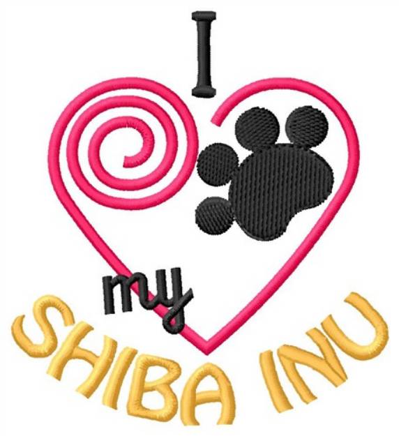 Picture of Shiba Inu Machine Embroidery Design