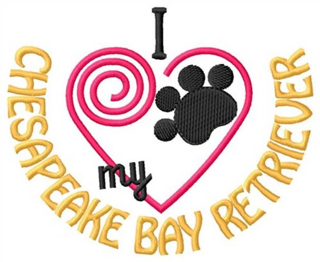 Picture of Chesapeake Bay Retriever Machine Embroidery Design