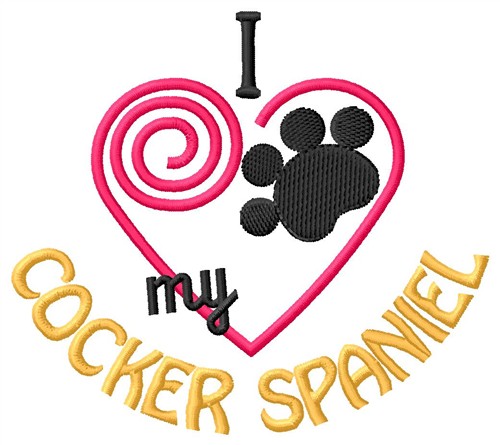Cocker Spaniel Machine Embroidery Design