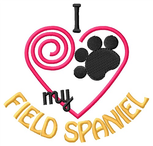 Field Spaniel Machine Embroidery Design
