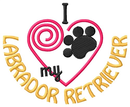 Labrador Retriever Machine Embroidery Design