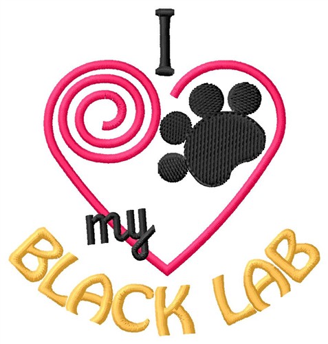 Black Lab Machine Embroidery Design