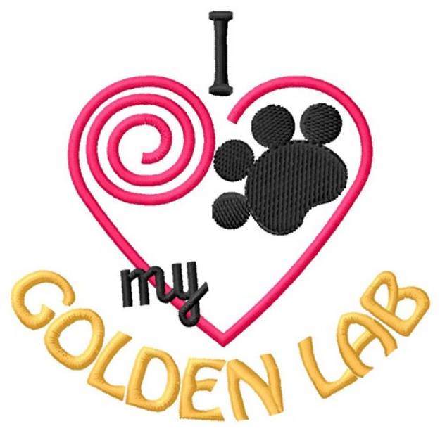 Picture of Golden Lab Machine Embroidery Design