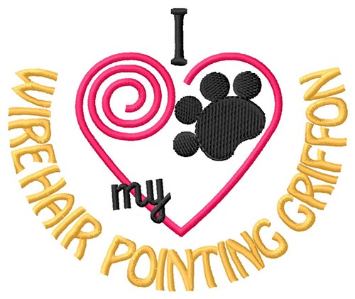 Wirehair Pointing Griffon Machine Embroidery Design