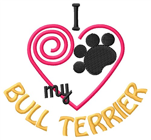 Bull Terrier Machine Embroidery Design