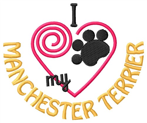 Manchester Terrier Machine Embroidery Design