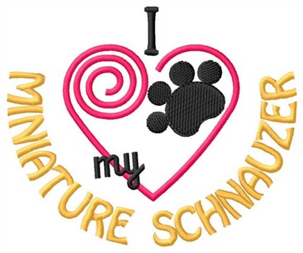 Picture of Minaiture Schnauzer Machine Embroidery Design