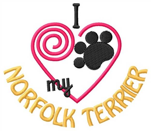 Picture of Norfolk Terrier Machine Embroidery Design