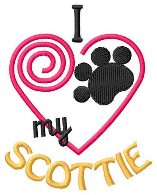 Picture of Scottie Machine Embroidery Design