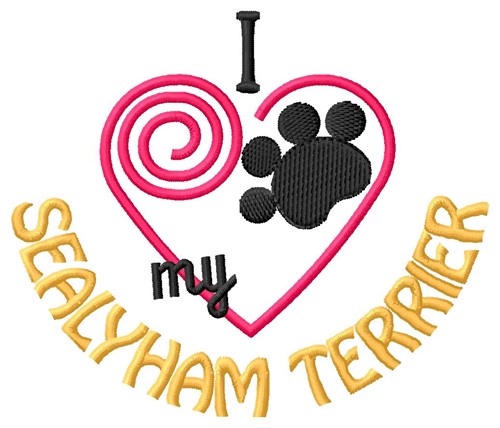 Sealyham Terrier Machine Embroidery Design