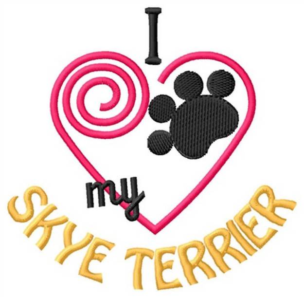 Picture of Skye Terrier Machine Embroidery Design