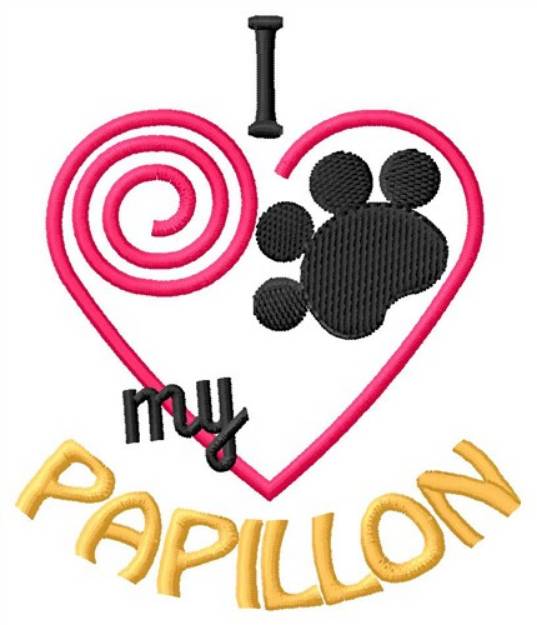 Picture of Papillon Machine Embroidery Design