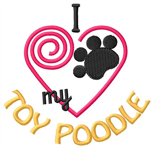 Toy Poodle Machine Embroidery Design