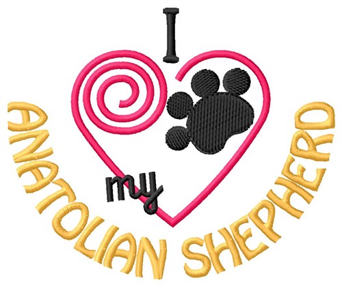 Anatolian Shepherd Machine Embroidery Design