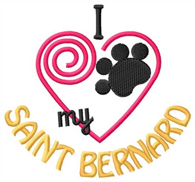 Picture of Saint Bernard Machine Embroidery Design